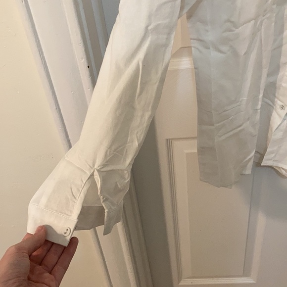 White Linen Button Up Shirt - Picture 3 of 3